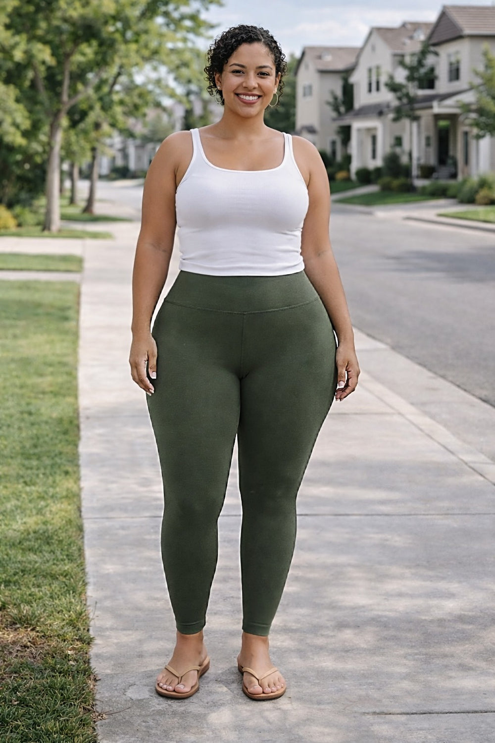 Olive Aura Leggings - We Stay Pretty