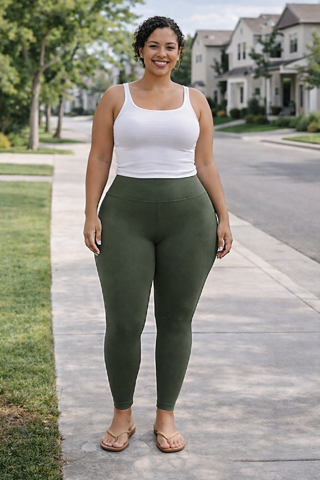Olive Aura Leggings - We Stay Pretty