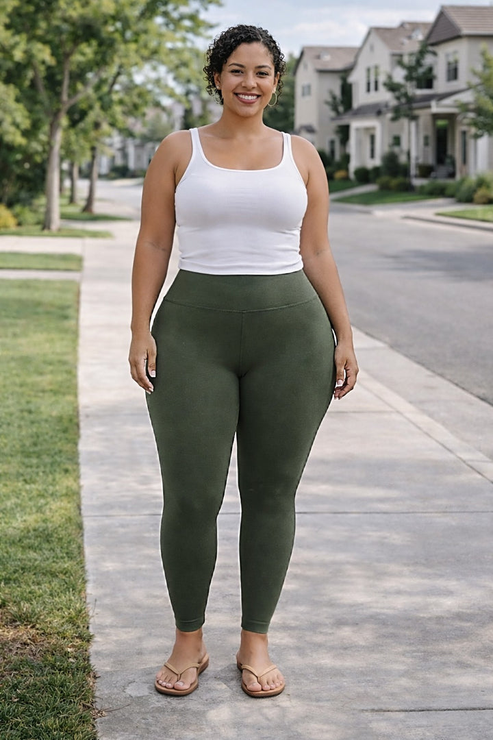 Olive Aura Leggings - We Stay Pretty
