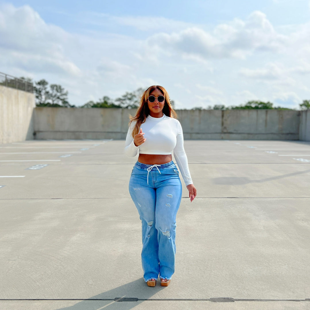 Distressed for what Jeans - We Stay Pretty