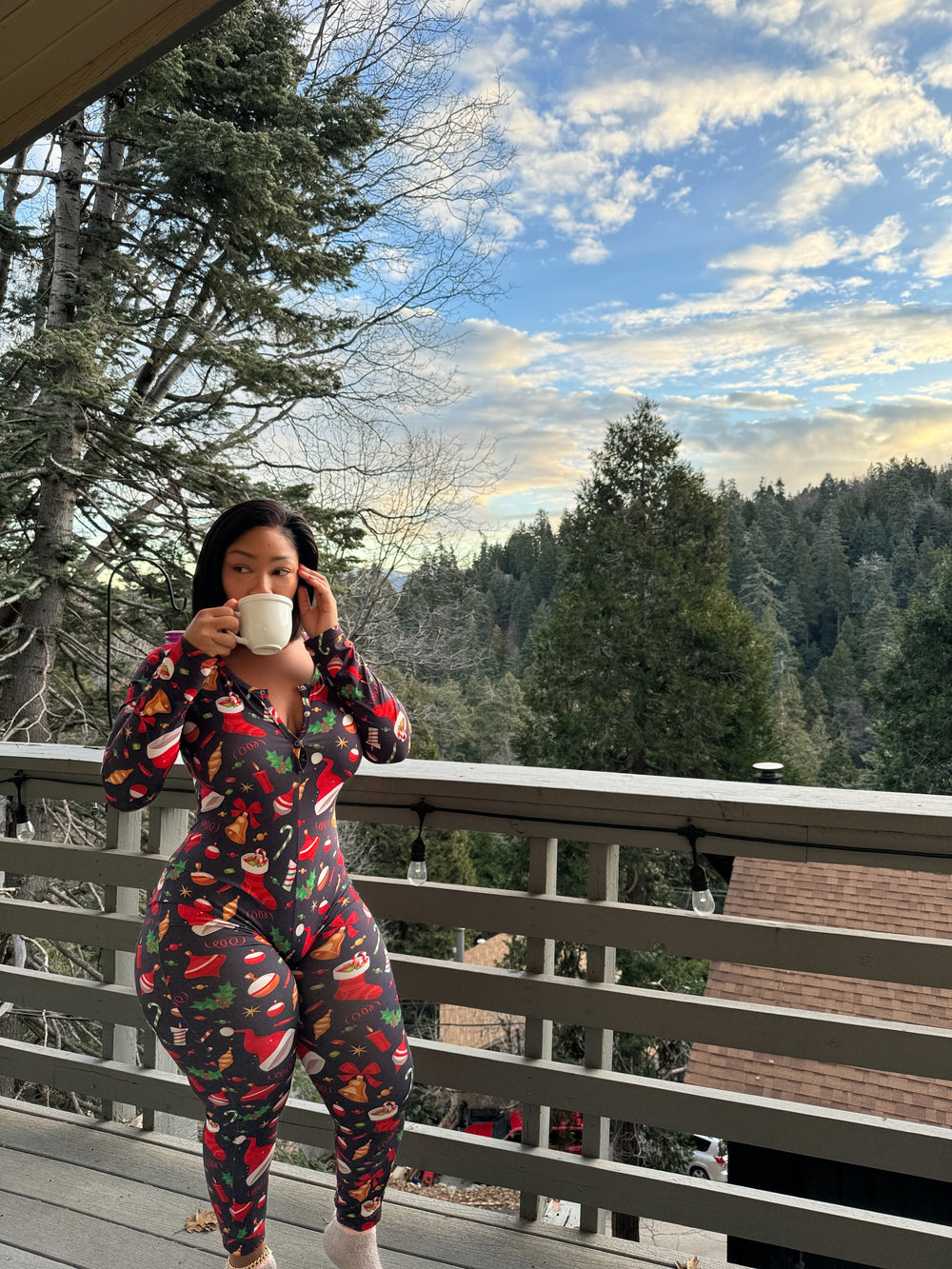 Holiday Long Pants onesie - We Stay Pretty