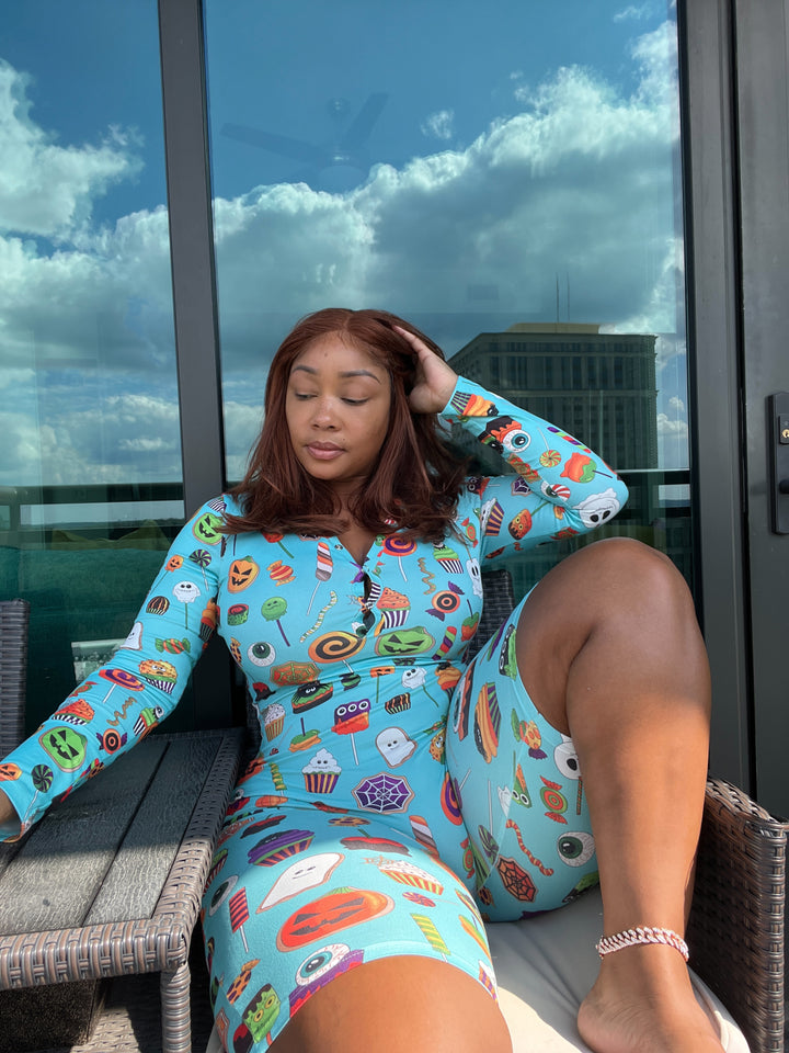 Tricks and Treats Halloween onesie - We Stay Pretty