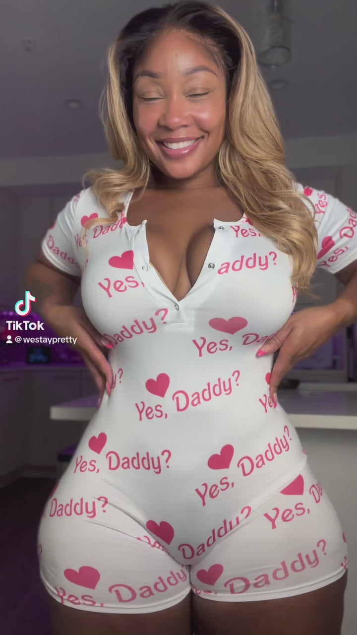 Yes Daddy shorts onesie