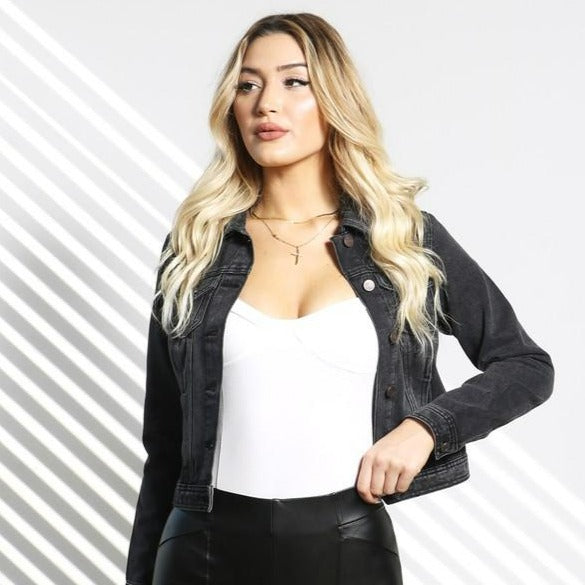 Ash black denim jacket - We Stay Pretty