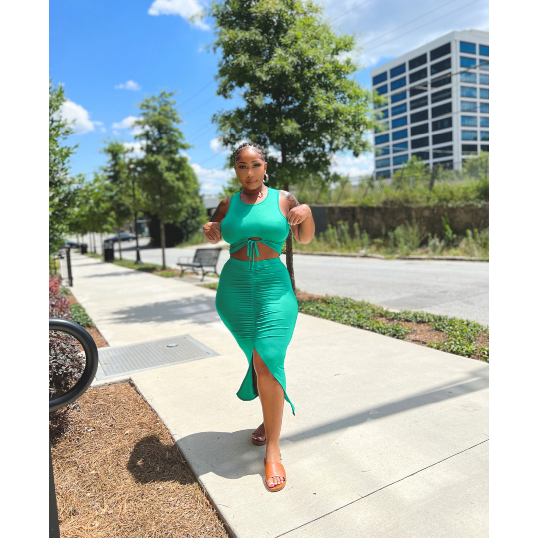 Weekend Ready ruched dress - We Stay Pretty