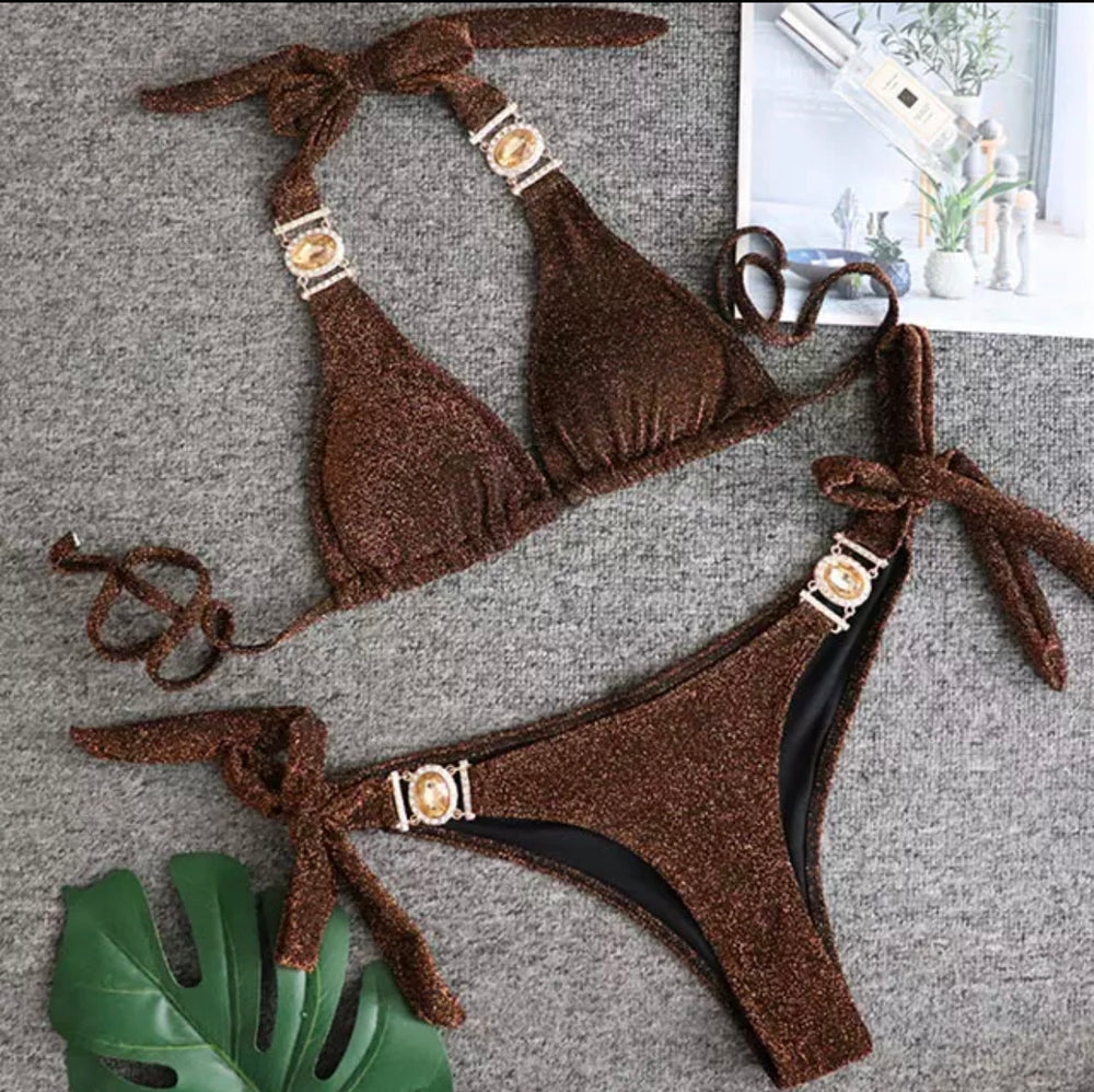 Chocolate Gold 💫 Blingkini - We Stay Pretty