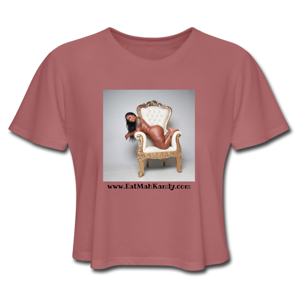 Women's Cropped T-Shirt - mauve