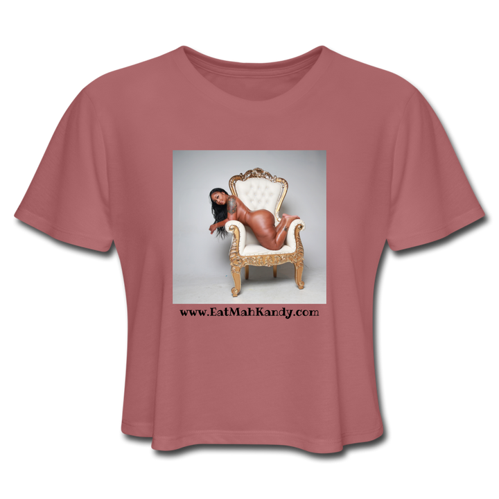 Women's Cropped T-Shirt - mauve