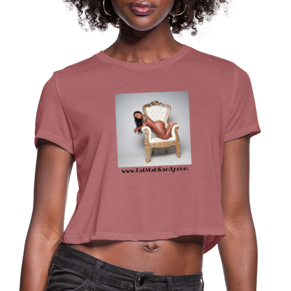 Women's Cropped T-Shirt - mauve