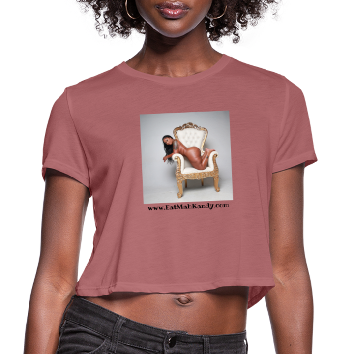 Women's Cropped T-Shirt - mauve