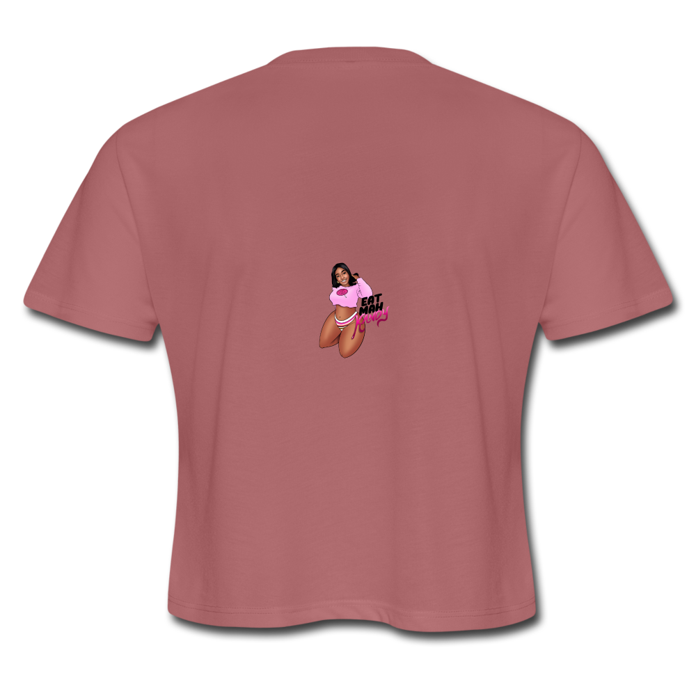 Women's Cropped T-Shirt - mauve